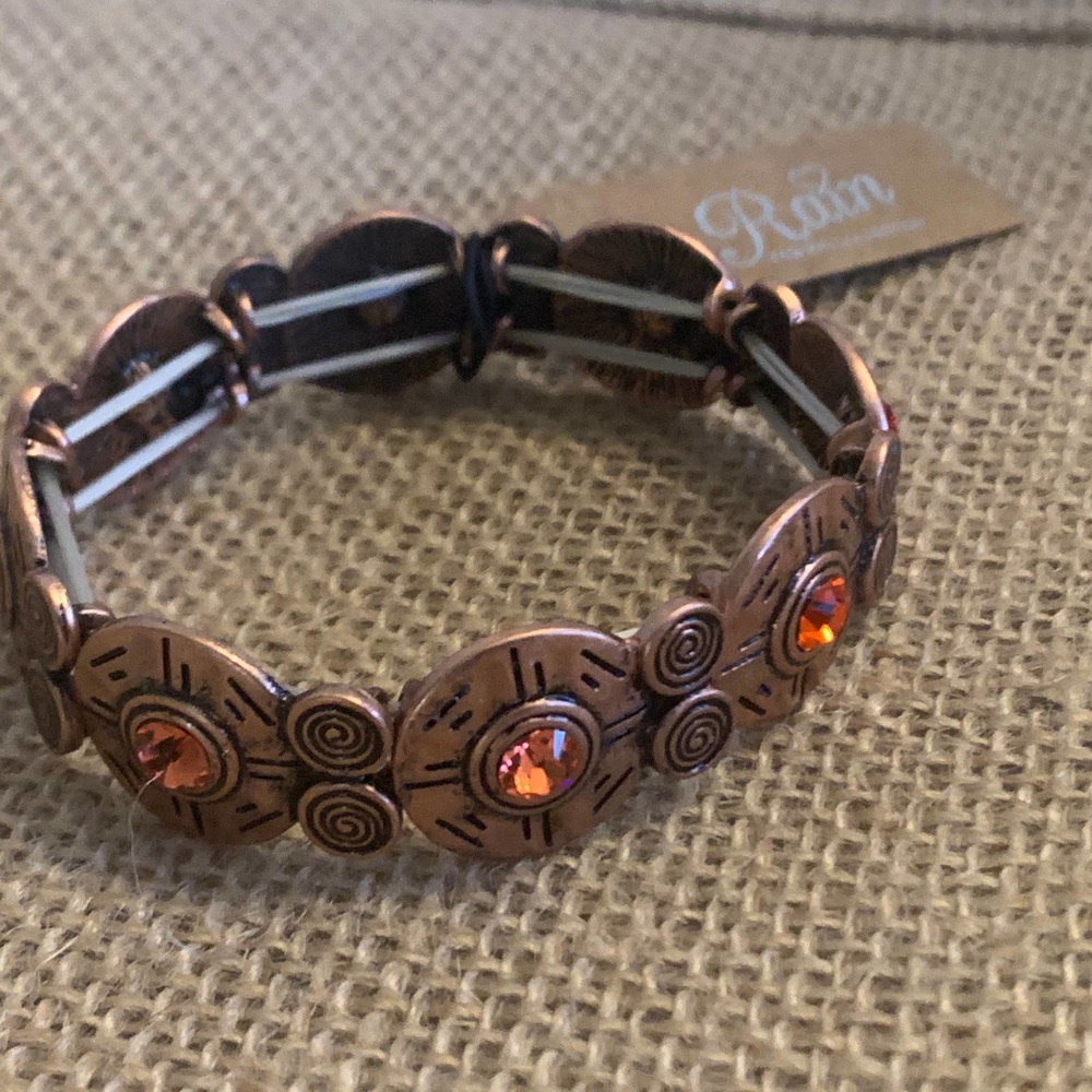 Rain copper & orange aztec bracelet NWT‎